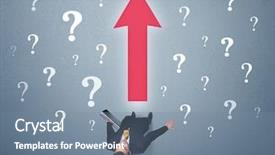  Presentation with question marks - Slide set consisting of red arrow and white question background and a  colored foreground