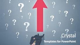  Presentation with contemplating - PPT layouts consisting of red arrow and white question background and a  colored foreground