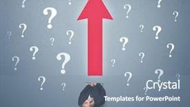  Presentation with question marks - Beautiful PPT layouts featuring red arrow and white question backdrop and a  colored foreground