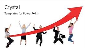  Presentation with statistics - Amazing theme having red arrow report growth statistics backdrop and a white colored foreground