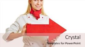  Presentation with doing the right thing - Amazing presentation design having goal arrows - smiling young woman backdrop and a lemonade colored foreground