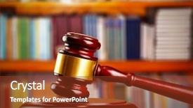  Presentation with attorney - Beautiful slide set featuring red attorney - judge gavel on wooden table backdrop and a tawny brown colored foreground
