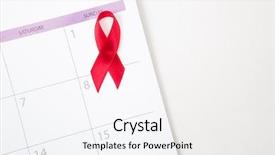  Presentation with world aids day - Cool new slide set with red awareness ribbon marking world backdrop and a white colored foreground