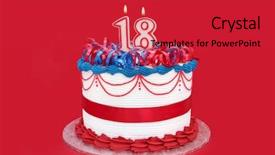  Presentation with 18th birthday - Cool new presentation theme with red background a special birthday backdrop and a red colored foreground
