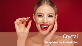  Presentation with vitamin - Audience pleasing presentation theme consisting of red background holding vitamin pill backdrop and a  colored foreground
