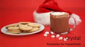  Presentation with christmas food - Cool new slide set with red background hot coco backdrop and a red colored foreground