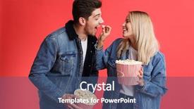  Presentation with red movie - Cool new presentation design with red background watching movie backdrop and a ocean colored foreground