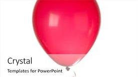  Presentation with balloon - Beautiful theme featuring red balloon isolated on white backdrop and a white colored foreground