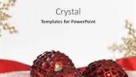  Presentation with red gold white - Slides featuring red-balls-and-gold-snowflakes background and a white colored foreground