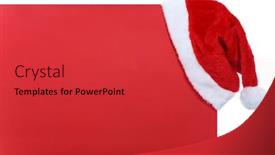  Presentation with red banner - Amazing slide deck having red banner christmas with santa hat backdrop and a red colored foreground