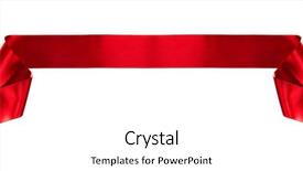  Presentation with red banner - Presentation design consisting of red banner ribbon isolated background and a white colored foreground