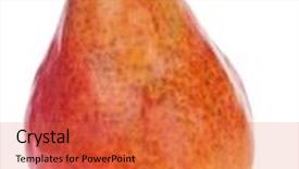  Presentation with pear - Audience pleasing presentation theme consisting of red-bartlett-pear-isolated backdrop and a red colored foreground