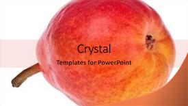  Presentation with pear - PPT theme featuring red-bartlett-pear-isolated background and a red colored foreground