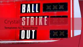  Presentation with scoreboard - Presentation theme having red-baseball-scoreboard-for-keeping background and a crimson colored foreground