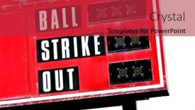  Presentation with scoreboard - Slide deck featuring red-baseball-scoreboard-for-keeping background and a red colored foreground