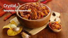  Presentation with mexican chili - Presentation theme featuring background at annual flower show background and a tawny brown colored foreground