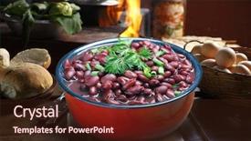  Presentation with purple - Slides with red beans - purple bean feijoada background and a wine colored foreground