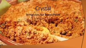  Presentation with rice mechanics - PPT theme consisting of red beans - rice background and a gold colored foreground