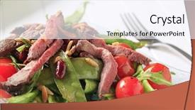  Presentation with roast beef - Cool new presentation with red beans - strips of roast beef backdrop and a sky blue colored foreground