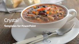  Presentation with rustic - Colorful presentation theme enhanced with red beans - three bean soup backdrop and a coral colored foreground