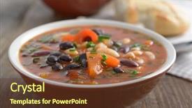  Presentation with rustic - Beautiful slide deck featuring red beans - three bean soup backdrop and a tawny brown colored foreground