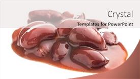  Presentation with beans - PPT theme with red-beans-in-tomato-sauce background and a lemonade colored foreground