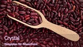  Presentation with beans - Audience pleasing theme consisting of red beans in wooden scoop backdrop and a  colored foreground