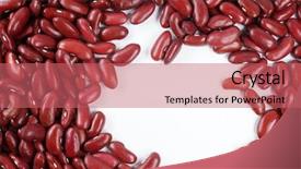  Presentation with beans - Beautiful presentation featuring red beans on white background backdrop and a  colored foreground