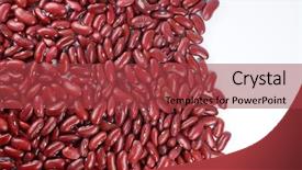  Presentation with beans - Presentation having red beans on white background background and a  colored foreground