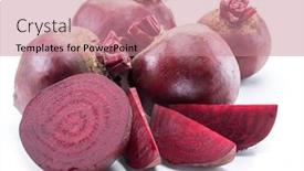  Presentation with beetroot - Presentation featuring red-beet-or-beetroot background and a coral colored foreground