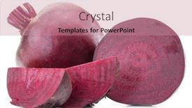 Presentation with beetroot - Beautiful presentation theme featuring red-beet-or-beetroot backdrop and a coral colored foreground