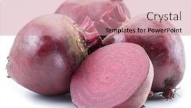  Presentation with beetroot - PPT theme with red-beet-or-beetroot background and a coral colored foreground
