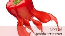  Presentation with ink - PPT layouts featuring red-bell-pepper-and-ink background and a coral colored foreground