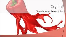  Presentation with ink - Cool new slides with red-bell-pepper-and-ink backdrop and a white colored foreground