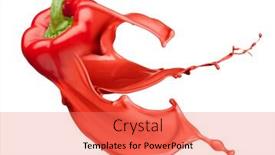  Presentation with ink - Cool new PPT layouts with red-bell-pepper-and-ink backdrop and a coral colored foreground