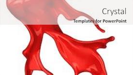  Presentation with ink - PPT layouts with red-bell-pepper-and-ink background and a sky blue colored foreground