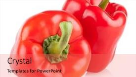  Presentation with pepper - Beautiful slides featuring red bell peppers backdrop and a  colored foreground