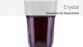  Presentation with healthy juice - Slide set having skin - newborn sleeping inside background and a sky blue colored foreground