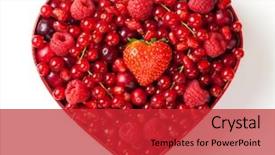  Presentation with berries - Amazing PPT layouts having red berries for valentine's backdrop and a red colored foreground