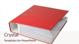  Presentation with red spheres - PPT theme having red binder background and a lemonade colored foreground