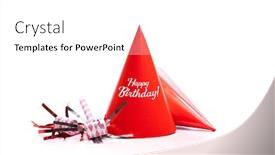  Presentation with noise - Slides featuring red-birthday-hats-and-noise background and a white colored foreground