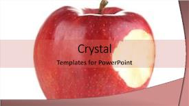  Presentation with red and white industry - Amazing presentation having red bitten apple isolated backdrop and a red colored foreground