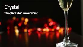  Presentation with champagne - Presentation theme consisting of red black - glass of champagne with bokeh background and a black colored foreground