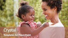  Presentation with african american baby - Cool new presentation theme with red black - young african american mother holds backdrop and a coral colored foreground