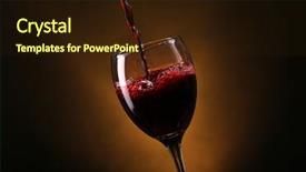  Presentation with wine - PPT theme consisting of red black abstract - wine pouring in glass background and a  colored foreground