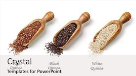  Presentation with quinoa - Cool new PPT theme with red black and white quinoa backdrop and a soft green colored foreground