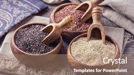  Presentation with quinoa - Presentation design with red black and white quinoa background and a coral colored foreground