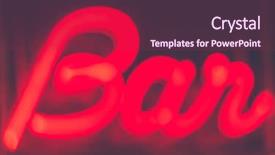  Presentation with glowing corss - Cool new PPT theme with red black generic - glowing bar sign at night backdrop and a violet colored foreground