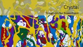  Presentation with painting walls paint roller - Presentation design consisting of red black white abstract - colored paint background background and a  colored foreground