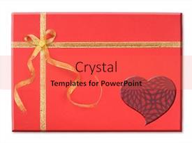 Red Blank Note And Golden PPT template 94 | CrystalGraphics